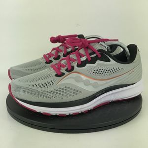 Saucony Ride 14 Gray/Pink Athletic Running Shoes S10650-55 Women's Size 11